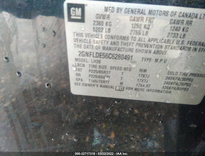2GNFLDE56C6280491