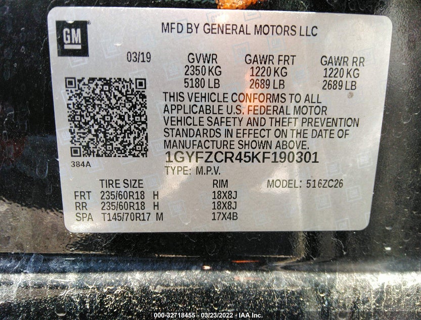 1GYFZCR45KF190301