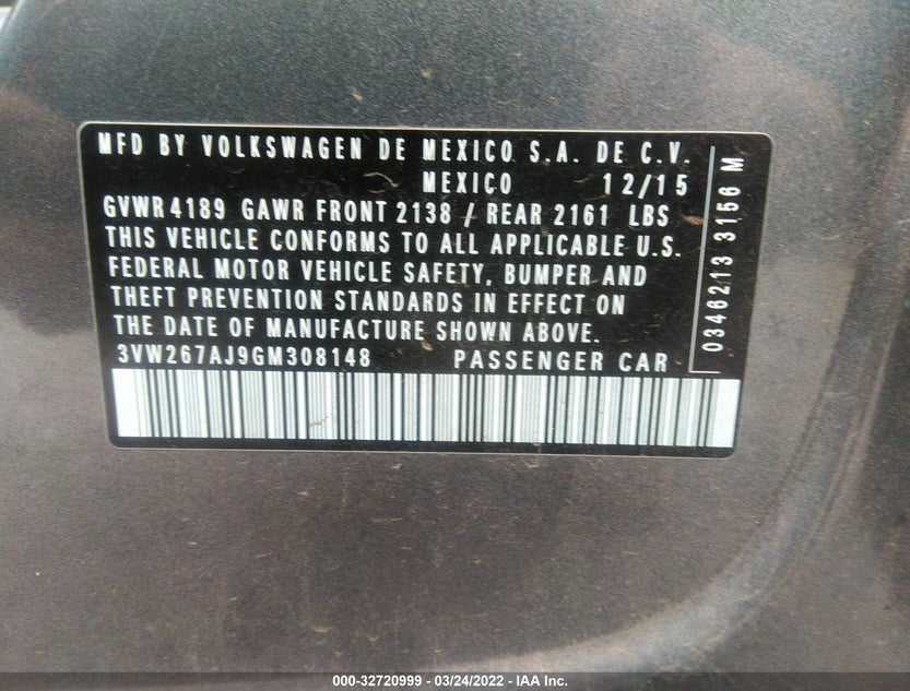 3VW267AJ9GM308148