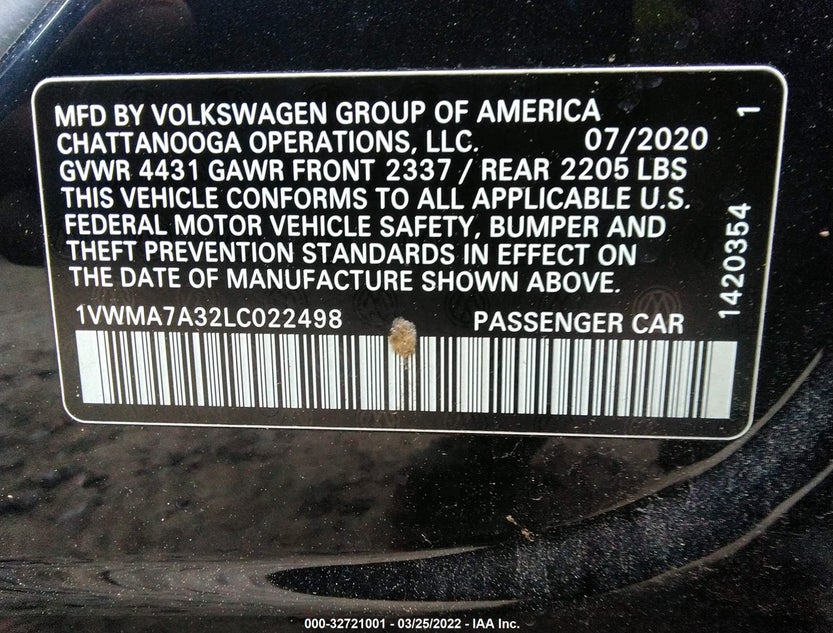 1VWMA7A32LC022498