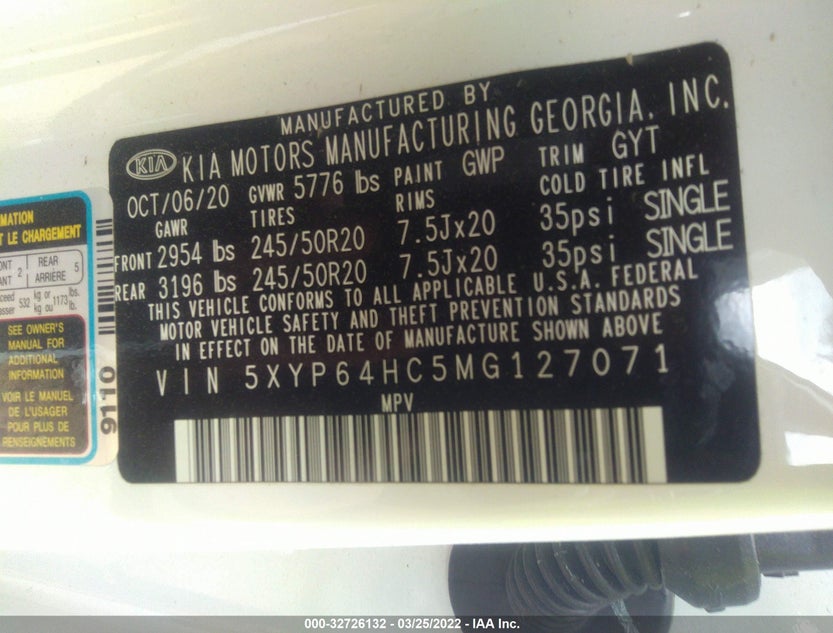 5XYP64HC5MG127071