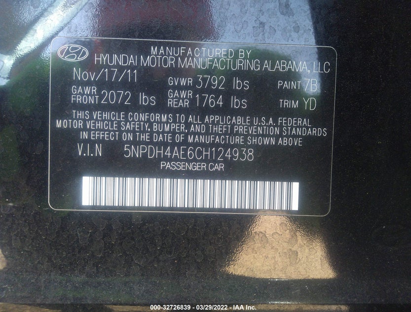 5NPDH4AE6CH124938