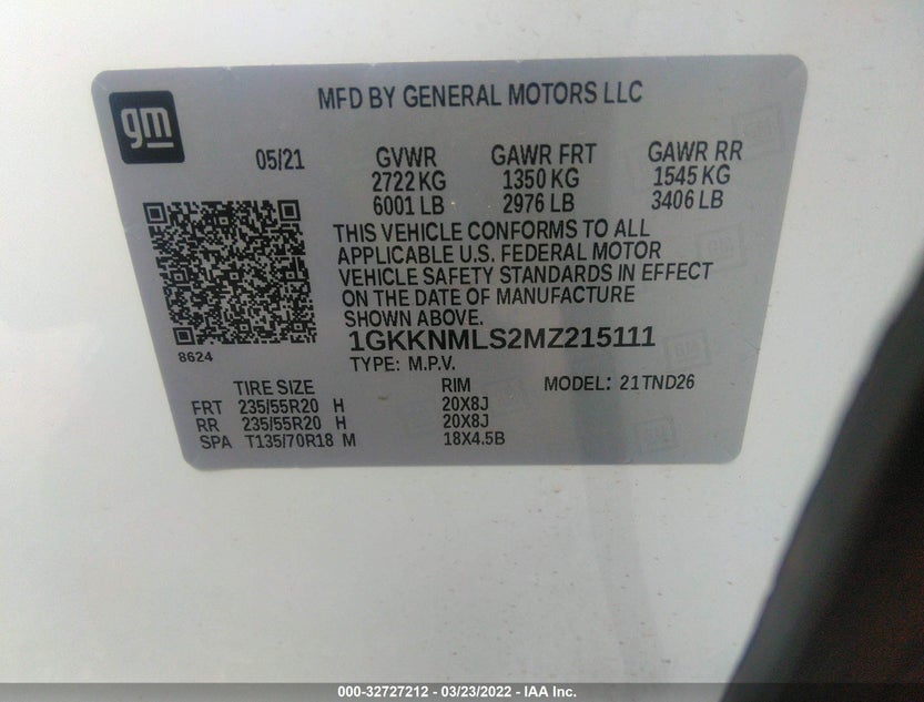 1GKKNMLS2MZ215111