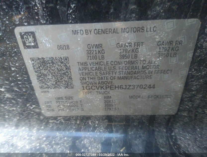 1GCVKPEH6JZ370244