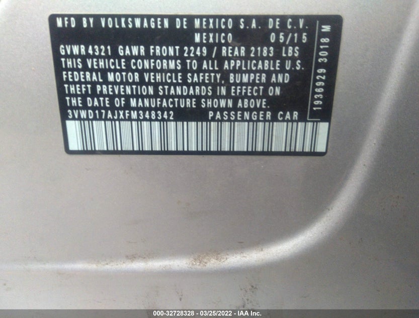 3VWD17AJXFM348342