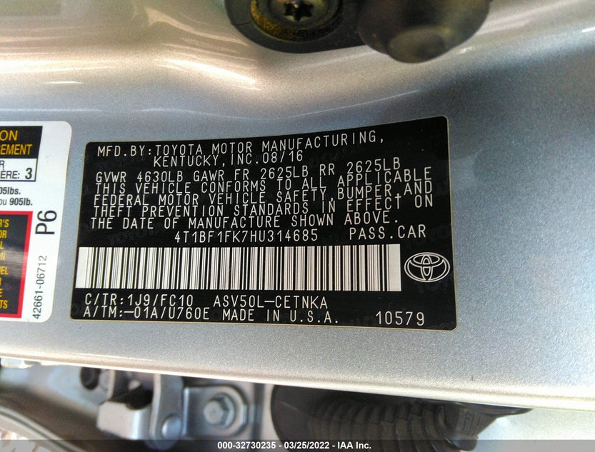 4T1BF1FK7HU314685