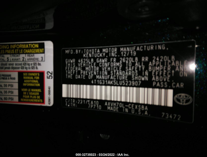 4T1G31AK5LU523907