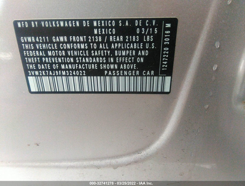 3VW2K7AJ9FM324022