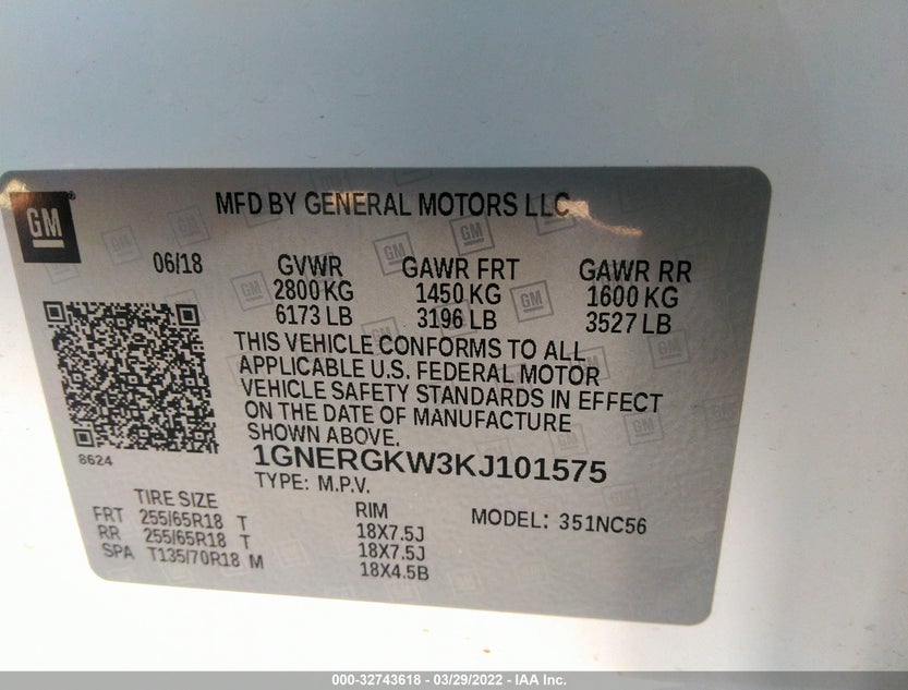 1GNERGKW3KJ101575