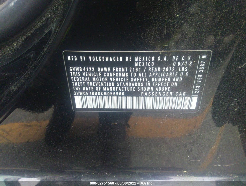 3VWC57BU8KM056966
