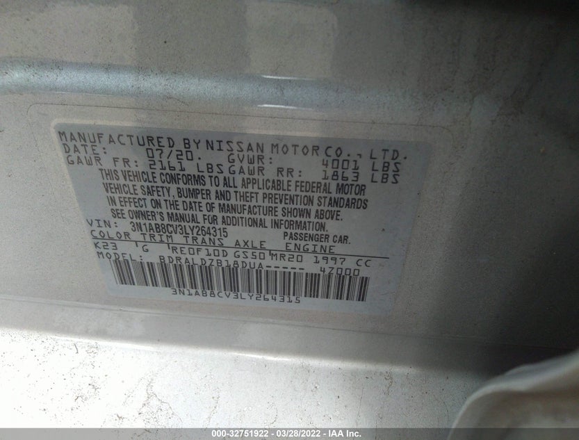 3N1AB8CV3LY264315