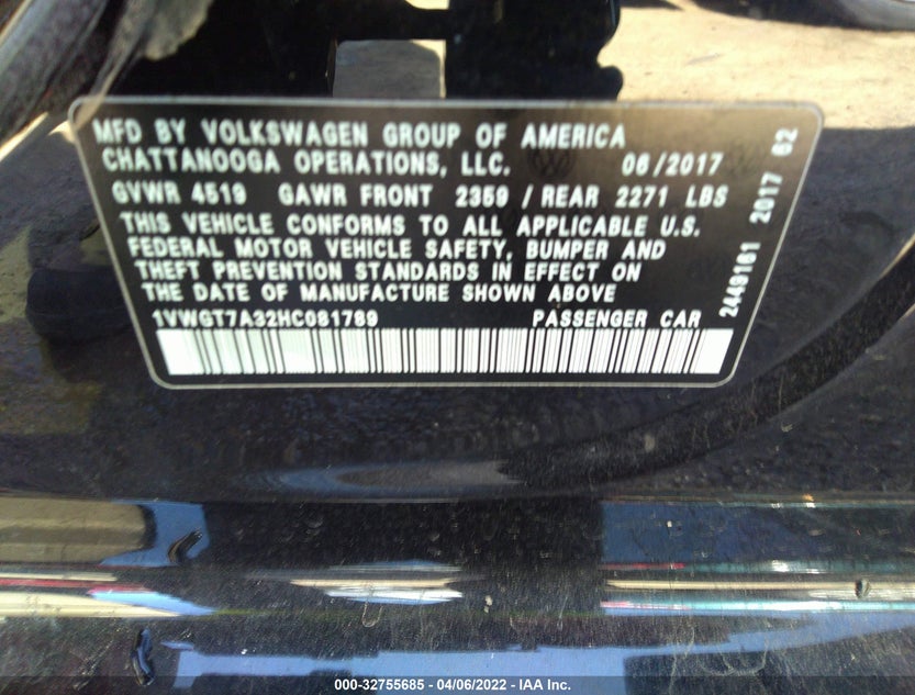 1VWGT7A32HC081789