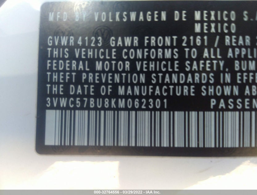 3VWC57BU8KM062301