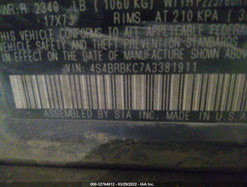 4S4BRBKC7A3381911