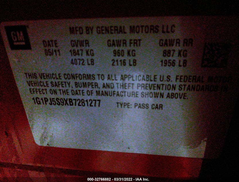 1G1PJ5S9XB7281277