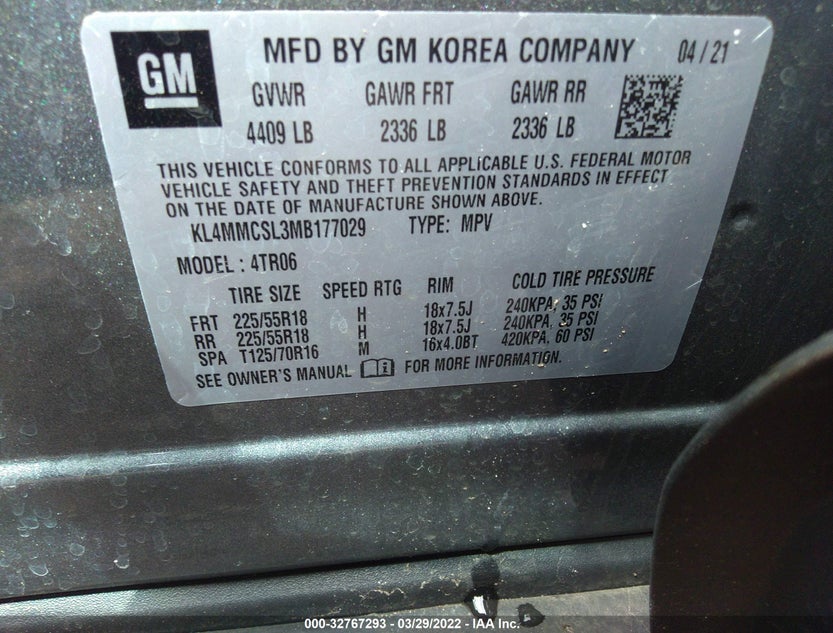 KL4MMCSL3MB177029