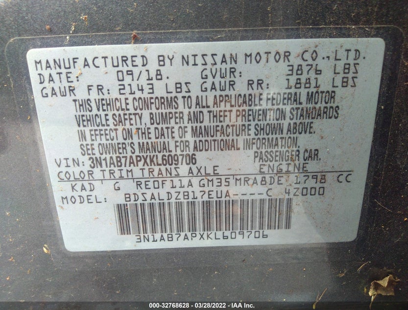 3N1AB7APXKL609706