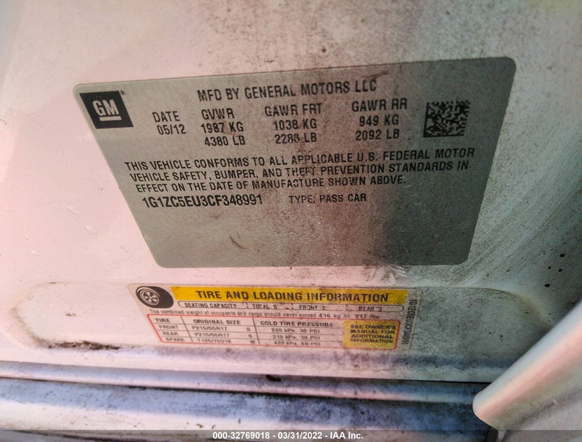 1G1ZC5EU3CF348991