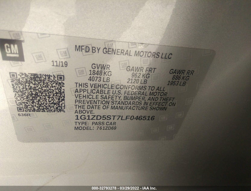 1G1ZD5ST7LF046516
