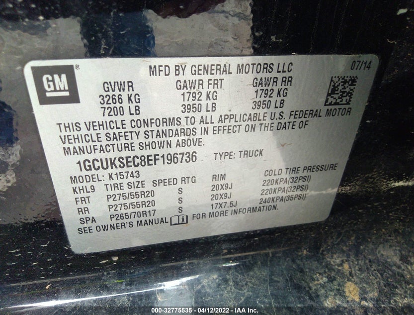 1GCUKSEC8EF196736