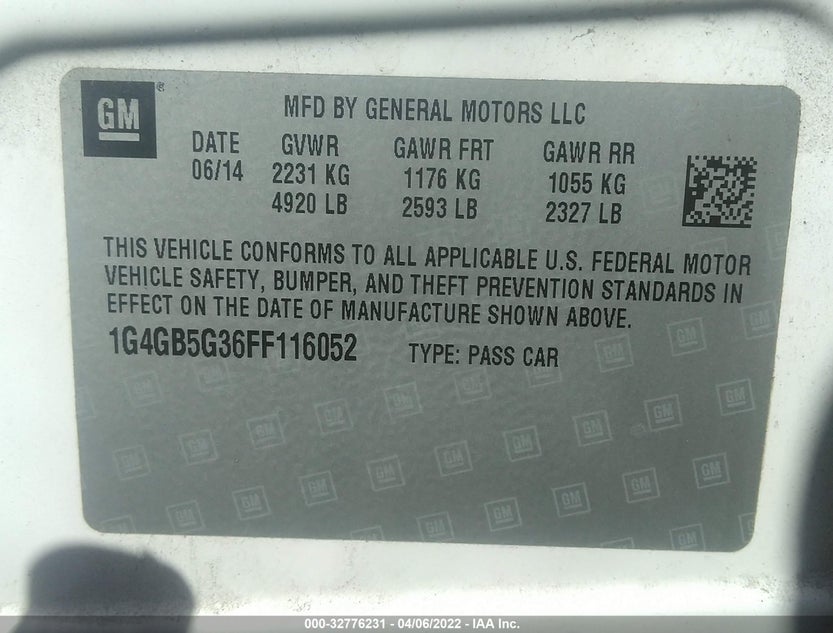 1G4GB5G36FF116052