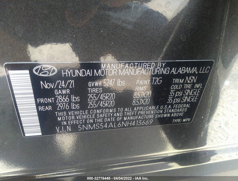 5NMS54AL6NH413669
