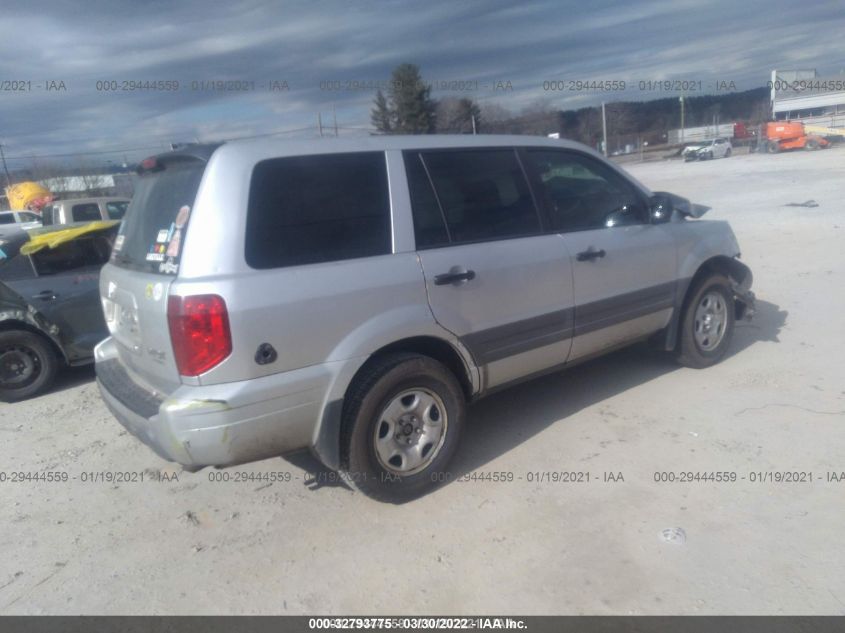 2HKYF18165H537129 2005 Honda Pilot Lx