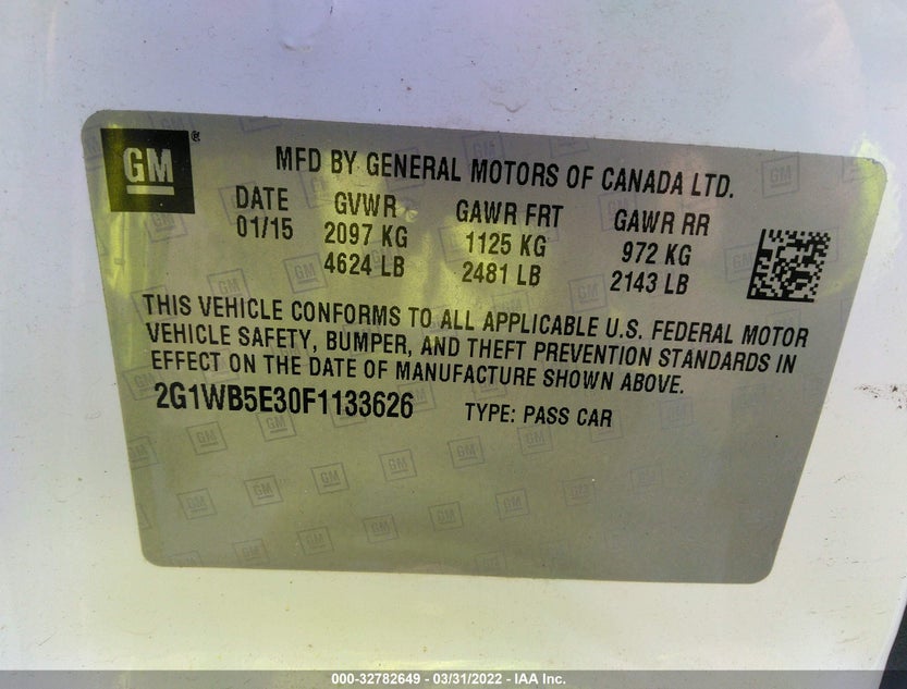 2G1WB5E30F1133626