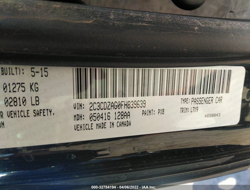 2C3CDZAG0FH839639