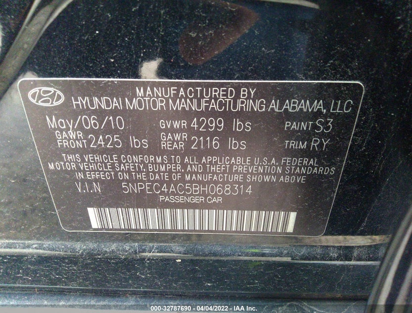 5NPEC4AC5BH068314