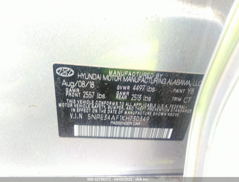 5NPE34AF1KH730349