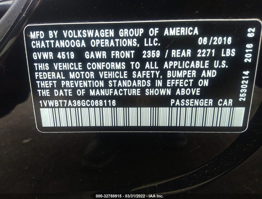 1VWBT7A36GC068116