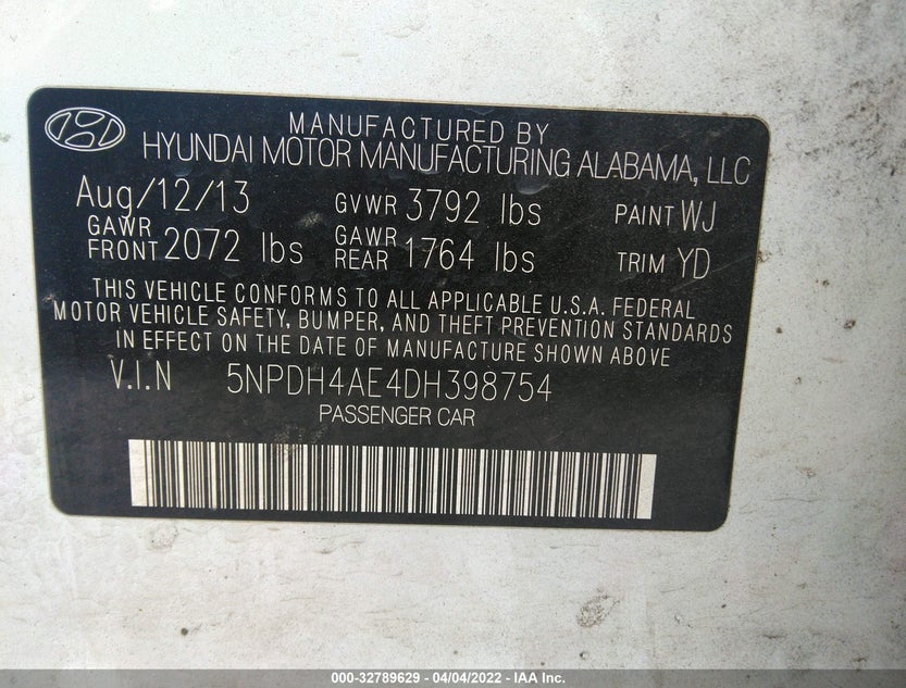5NPDH4AE4DH398754