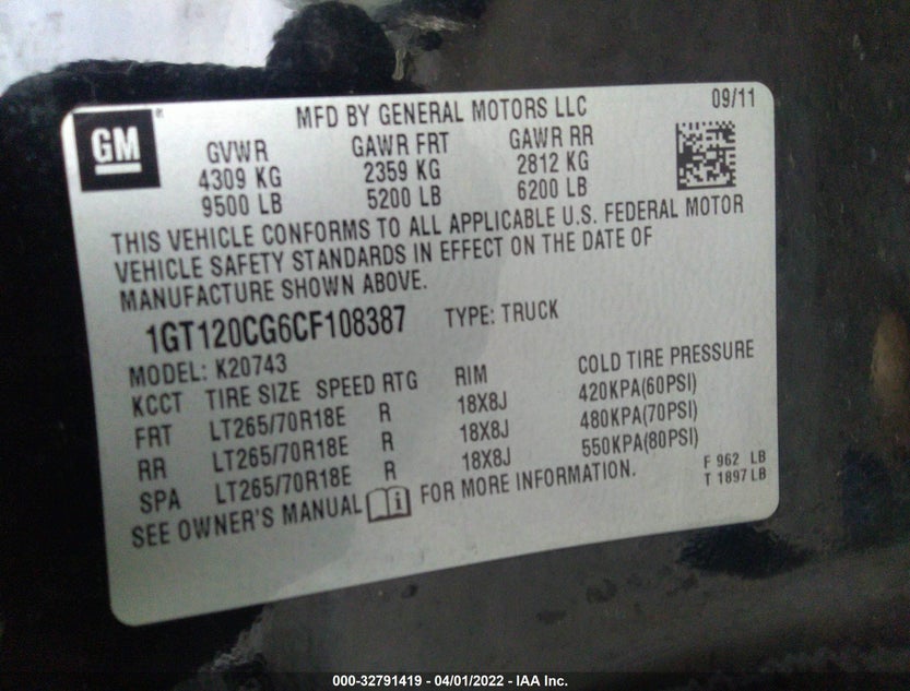 1GT120CG6CF108387