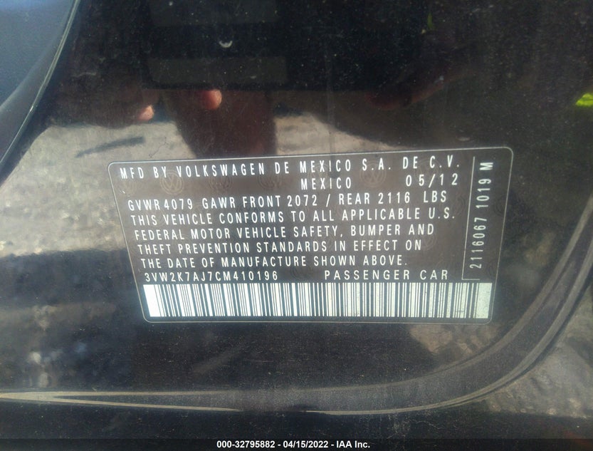 3VW2K7AJ7CM410196