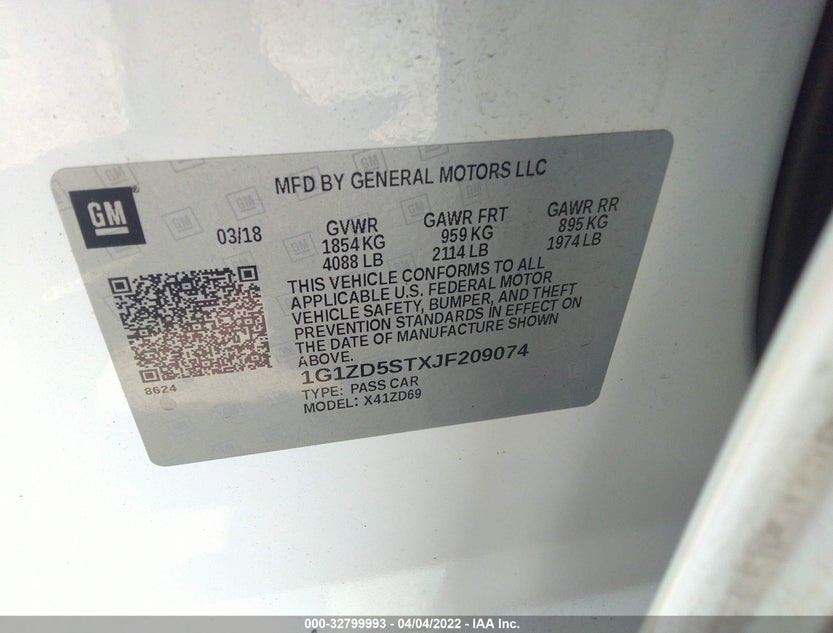 1G1ZD5STXJF209074
