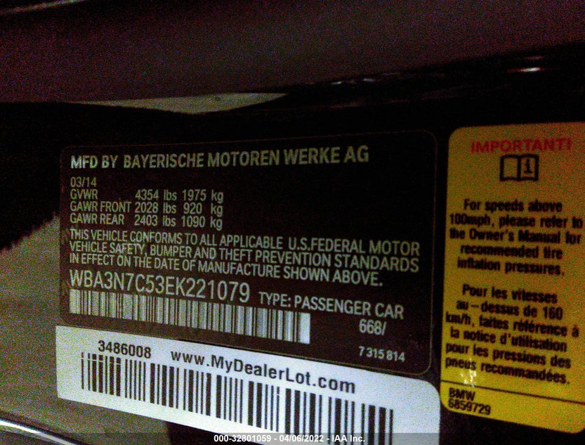 WBA3N7C53EK221079