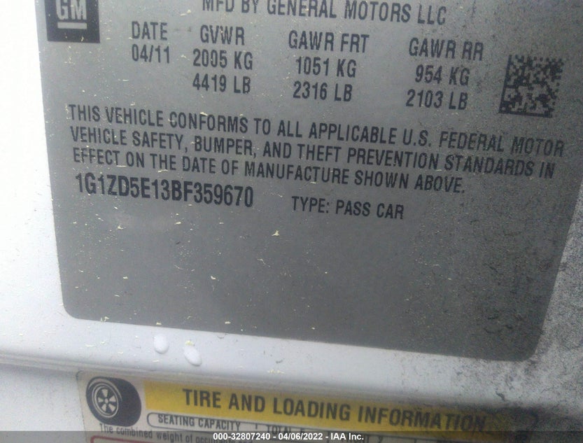 1G1ZD5E13BF359670