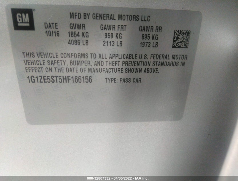 1G1ZE5ST5HF166156