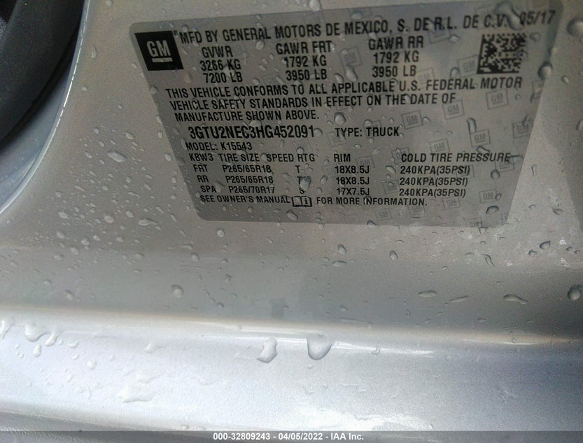 3GTU2NEC3HG452091