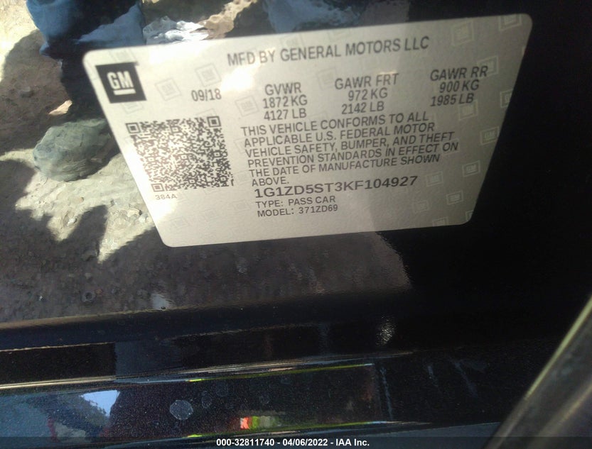 1G1ZD5ST3KF104927