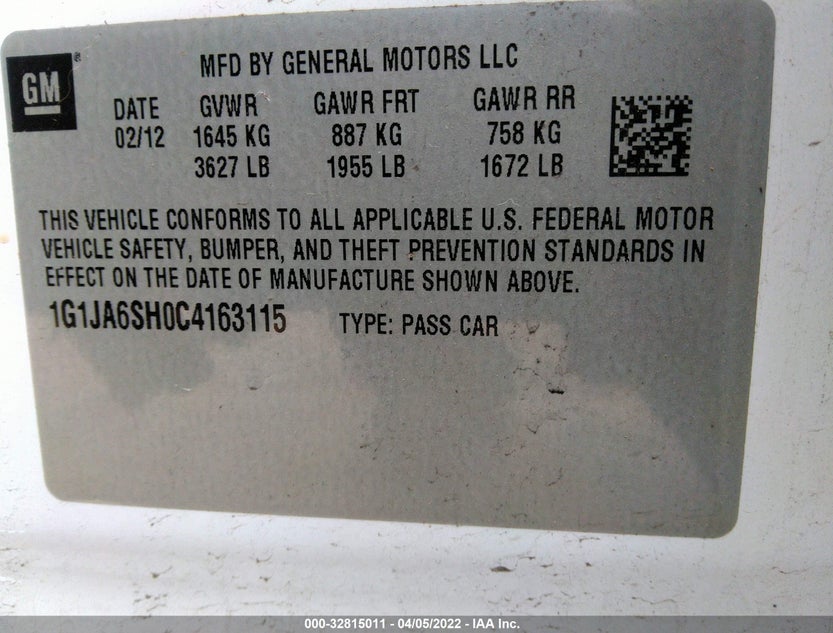 1G1JA6SH0C4163115