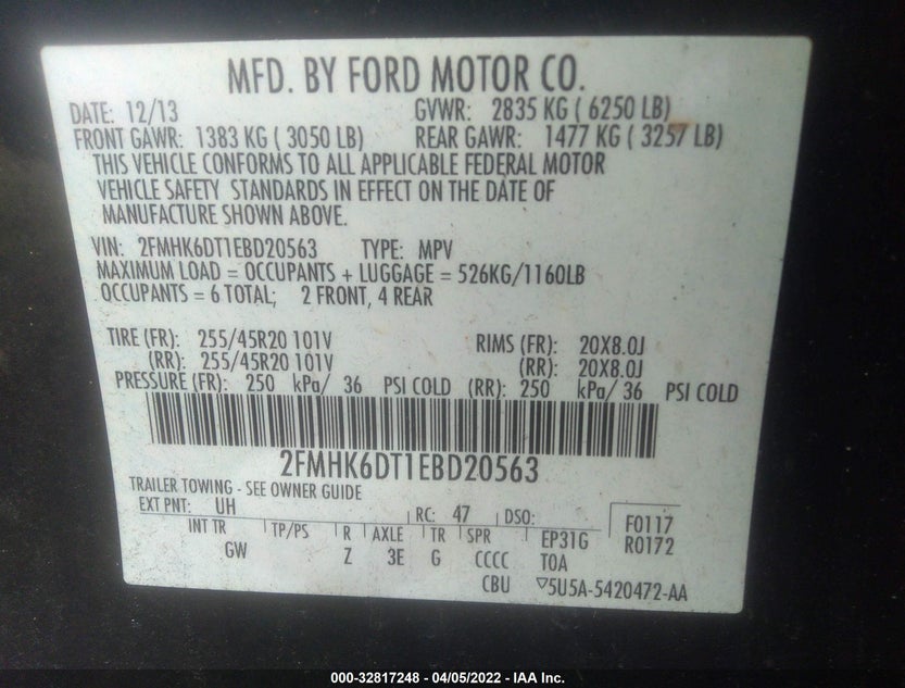 2FMHK6DT1EBD20563