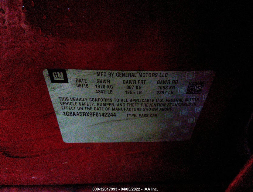 1G6AA5RX9F0142244