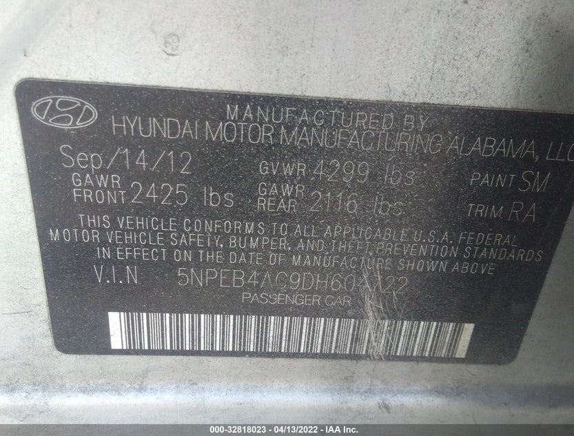 5NPEB4AC9DH604722