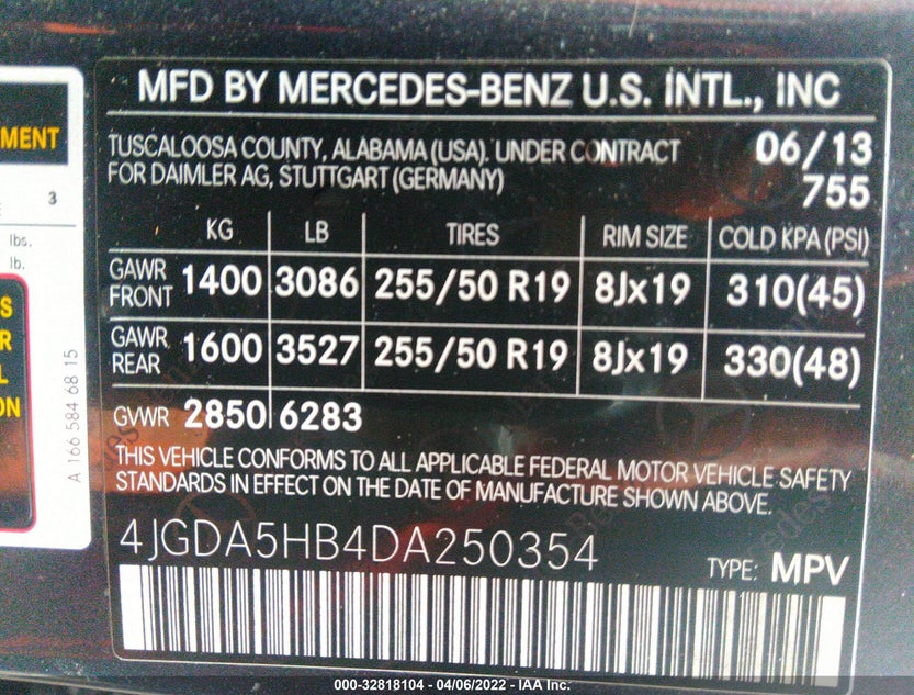 4JGDA5HB4DA250354