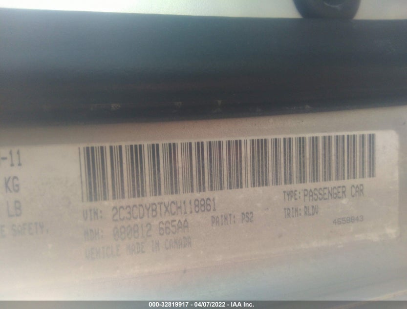 2C3CDYBTXCH118861