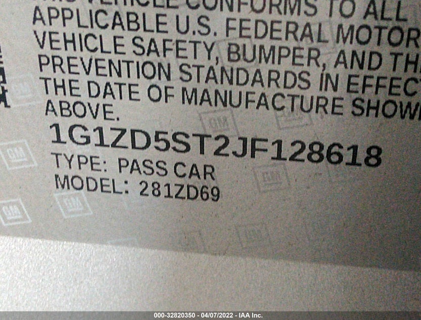 1G1ZD5ST2JF128618