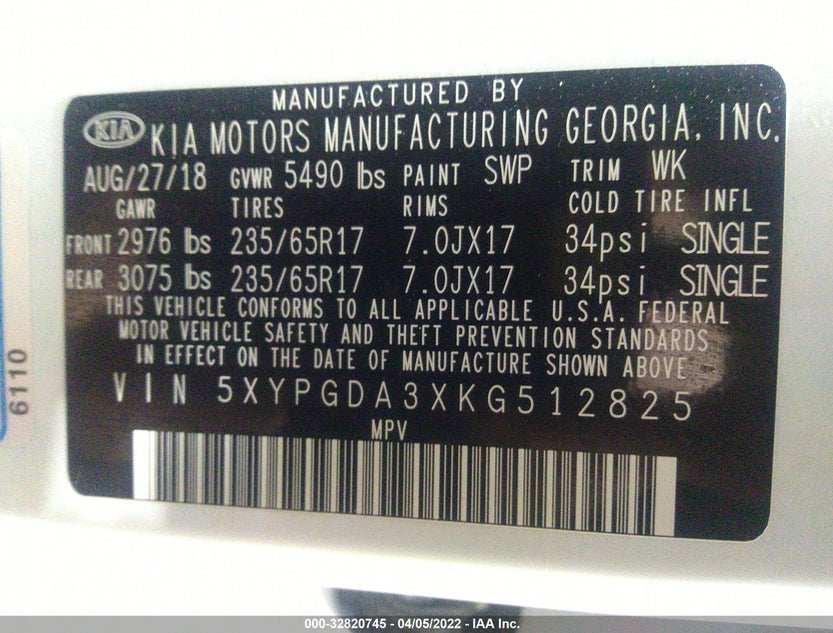 5XYPGDA3XKG512825