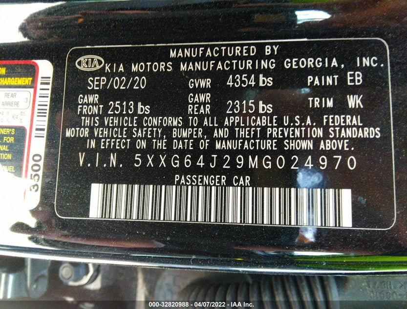 5XXG64J29MG024970